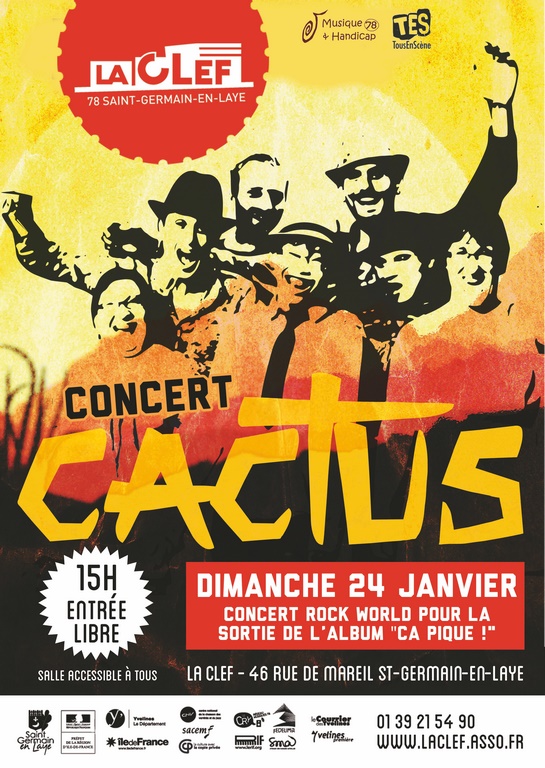 Cactus en concert à la Clef de Saint germain en laye